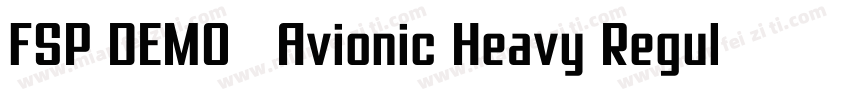 FSP DEMO   Avionic Heavy Regular字体转换